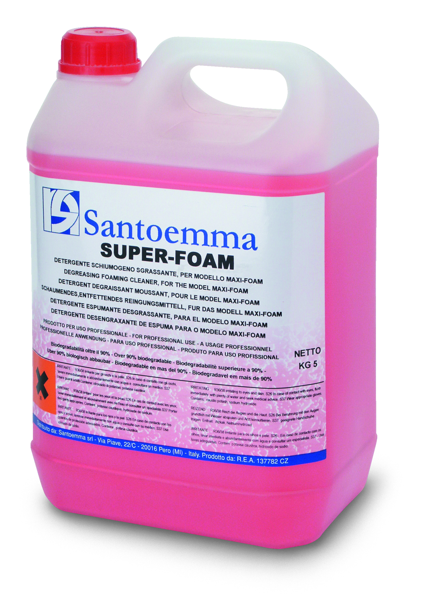 SUPER-FOAM, Entfettendes und hygienisierendes Reinigungsmittel, 5 Liter Kanister