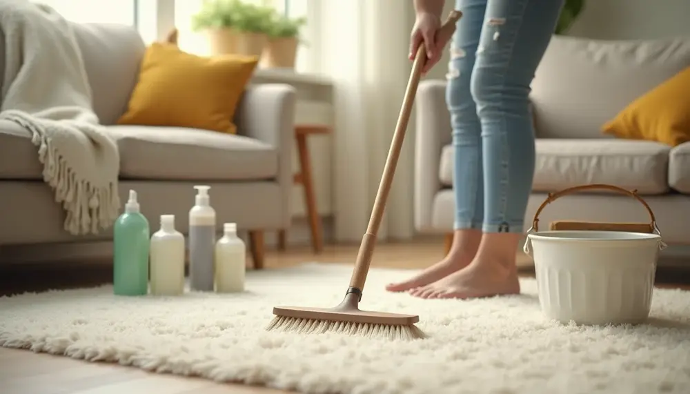 Teppich reinigen ohne Strom? So geht’s ganz einfach!